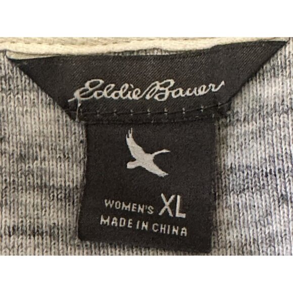 Eddie Bauer Womens Jacket Lightweight Full Zip Aztec Hooded Pockets Gray XL - Picture 9 of 16